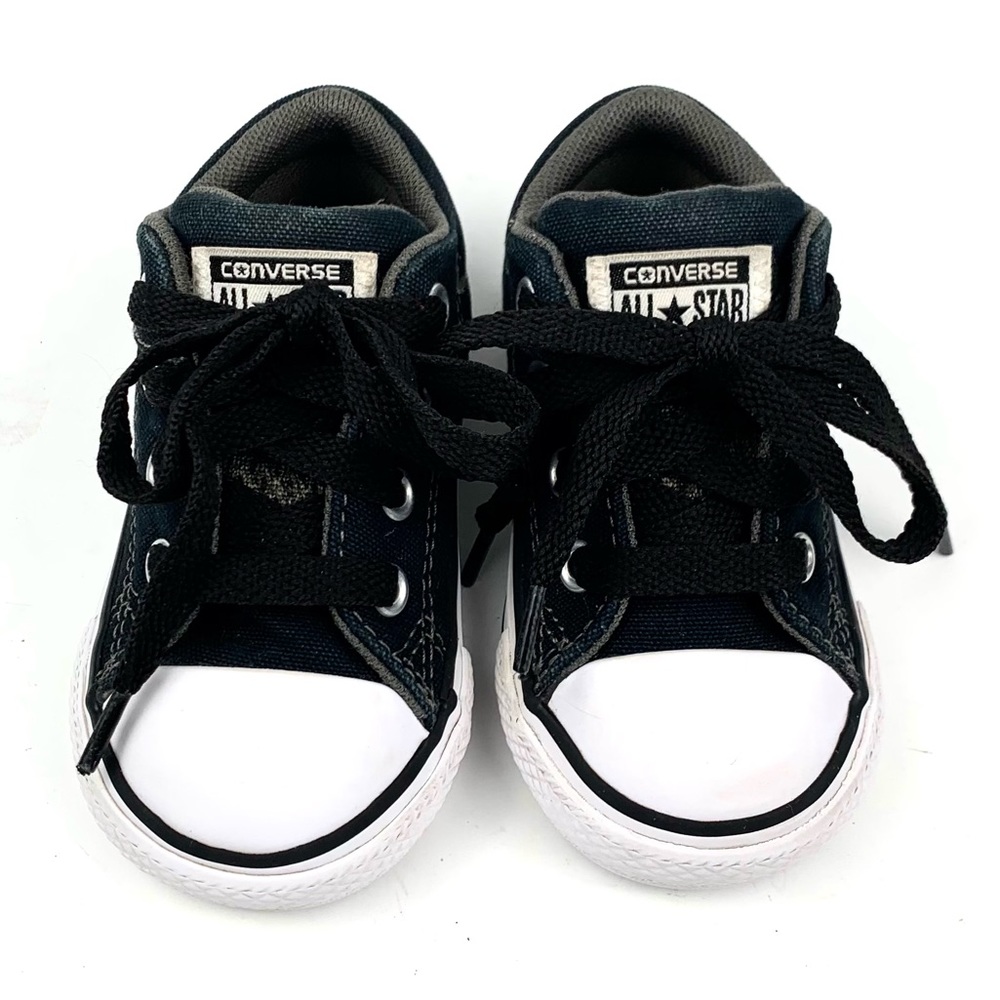 Converse All Star Infant Black Low Top Sneaker Size 5 - Picture 2 of 5